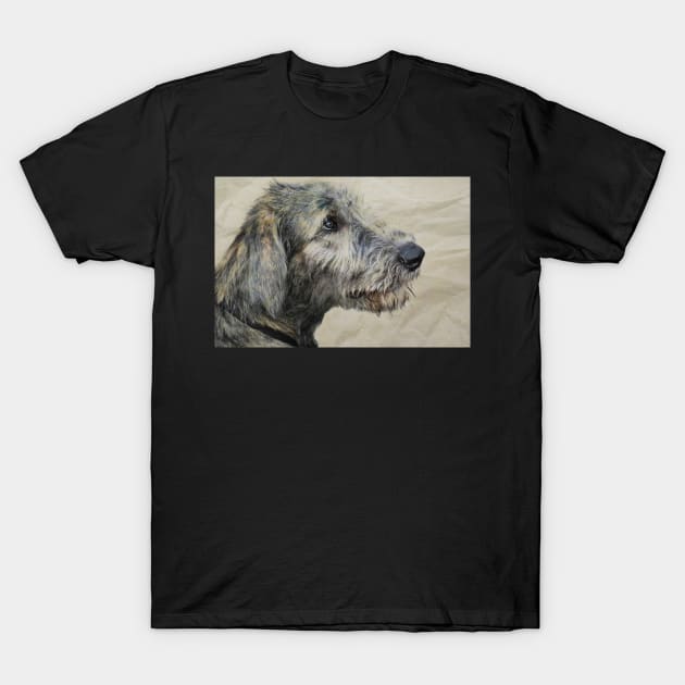 Irish Wolfhound Puppy T-Shirt by LaurieMinor